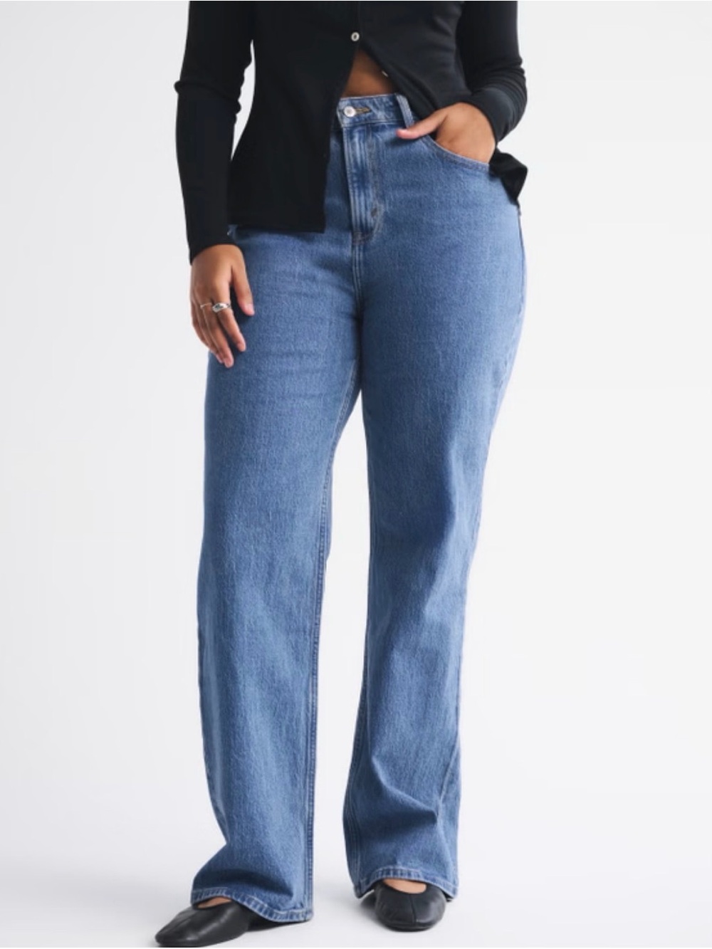 Abercrombie & Fitch Curve Love High Rise 90s Relaxed Jean 31 Short